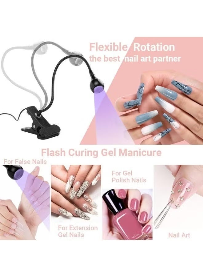 Portable Nail Dryer Lamp, LED Nail Dryer Lamp for Gel Polish, USB Charging and Clip - Image 1